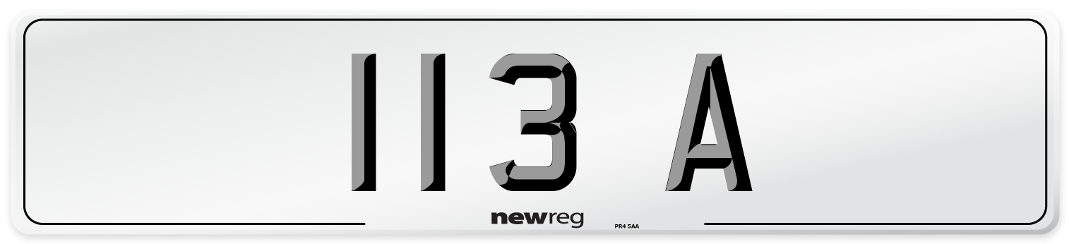 113 A Number Plate from New Reg